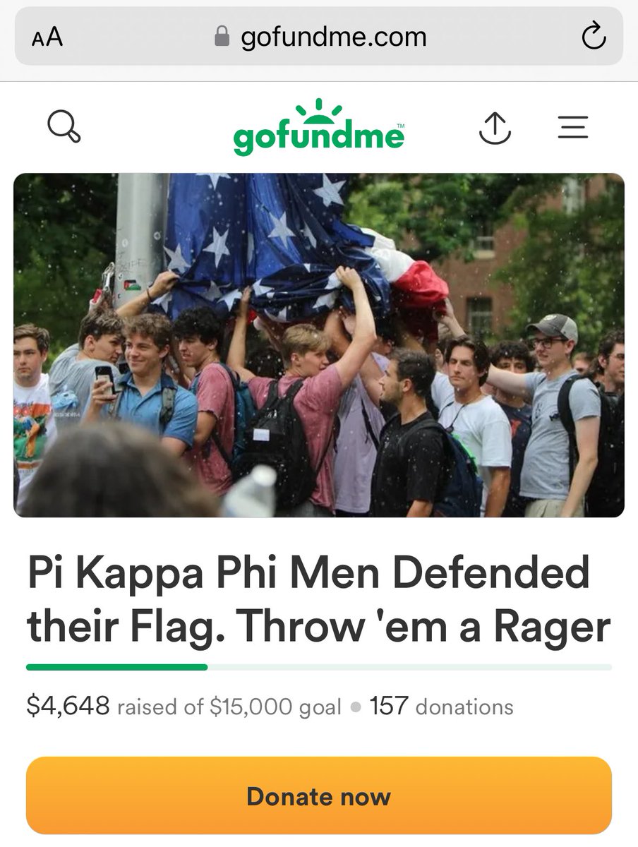 A GoFundMe for the hero students at UNC who defended the flag from a pro-Hamas mob has already raised thousands of dollars in less than an hour. Doing the right thing leads to positive outcomes.