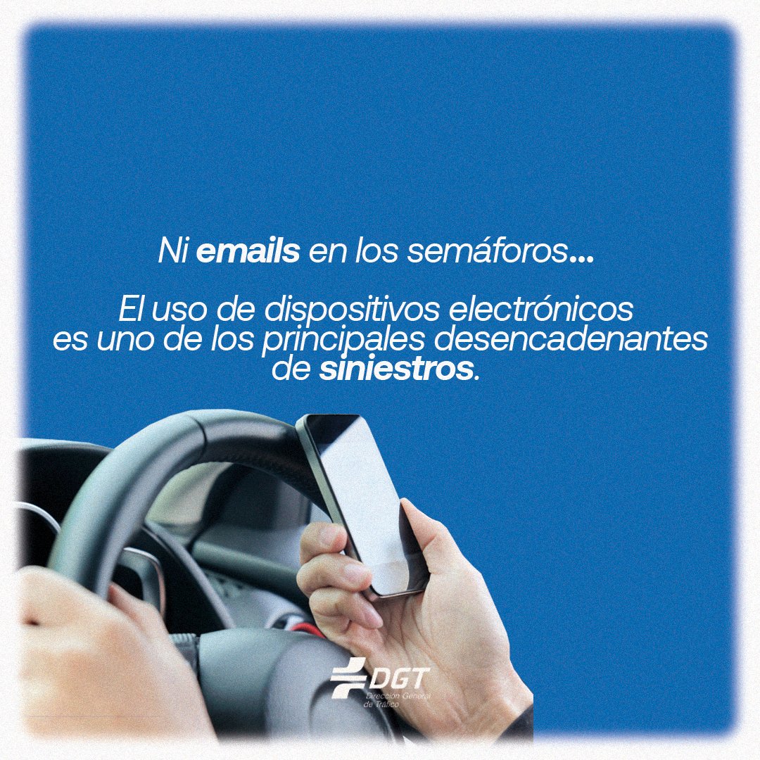 Hoy es buen día para recordaros lo importante que es saber estar donde se tiene que estar. Las #distracciones al volante son la causa de más del 30% de los #siniestros. 🚗   Feliz #DiaDelTrabajador