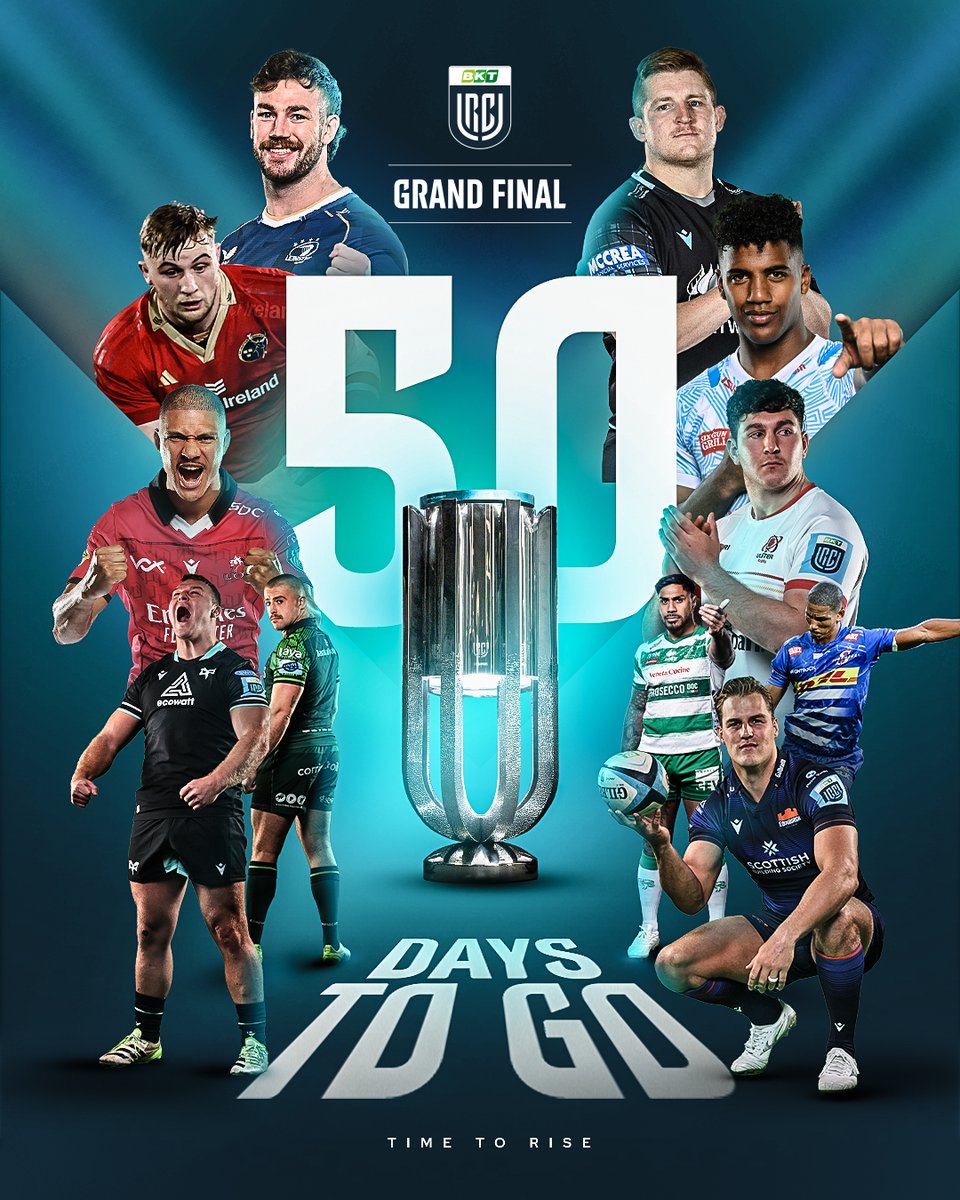 🏉🎉 The countdown is ON! Just 50 days stand between us and the #BKTURC Grand Final! 🏆🏟️ Who will rise to glory? 👀 #RaceToTheEight