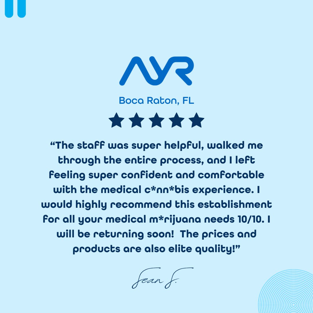 We're feeling the love from our wonderful customers! Ensuring each visit leaves you feeling comfortable and confident is our top priority. Pop by your local dispensary today to discover our top-tier products and stellar service! #AYRWellness