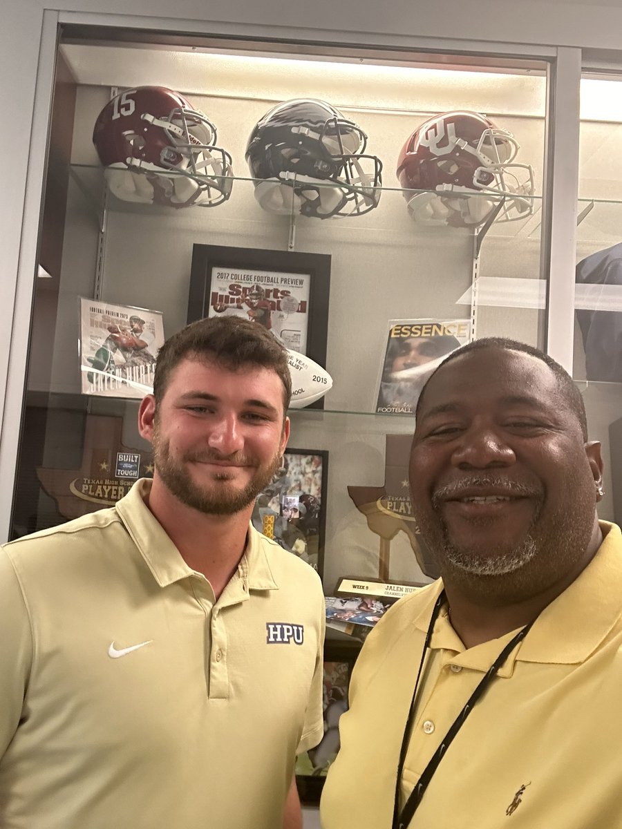 I want to thank @tybachtel and @HPUFootball for stopping by @CHSFalcons_FB today!