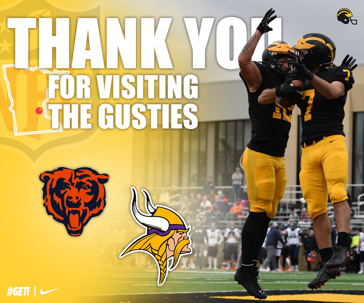 Thank you to the Vikings and the Bears for stopping by St. Peter this week to evaluate our Gusties!

#GET