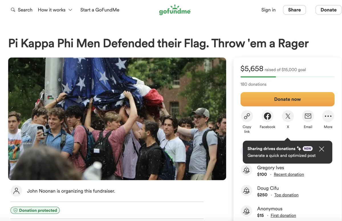 NEW from me on the GoFundMe that is going to help UNC frat bros throw the greatest party of all time matthewfoldi.substack.com/p/gofundme-lau… (1/xx)