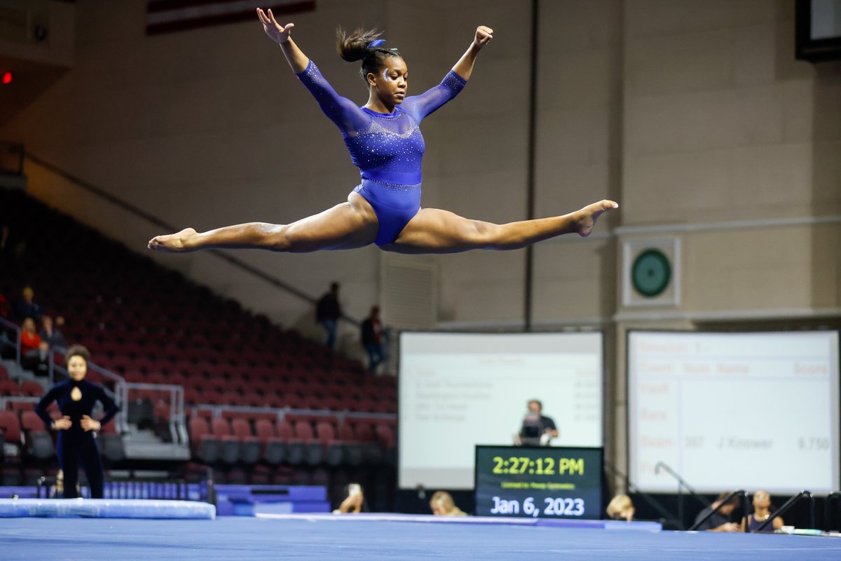 Shattering ceilings. Fisk University student Morgan Price becomes the first HBCU gymnast to win a national title. Congratulations, Morgan. Your dedication is sure to inspire Black youth for generations to come. Read more good news: wordinblack.com/2024/01/best-t…