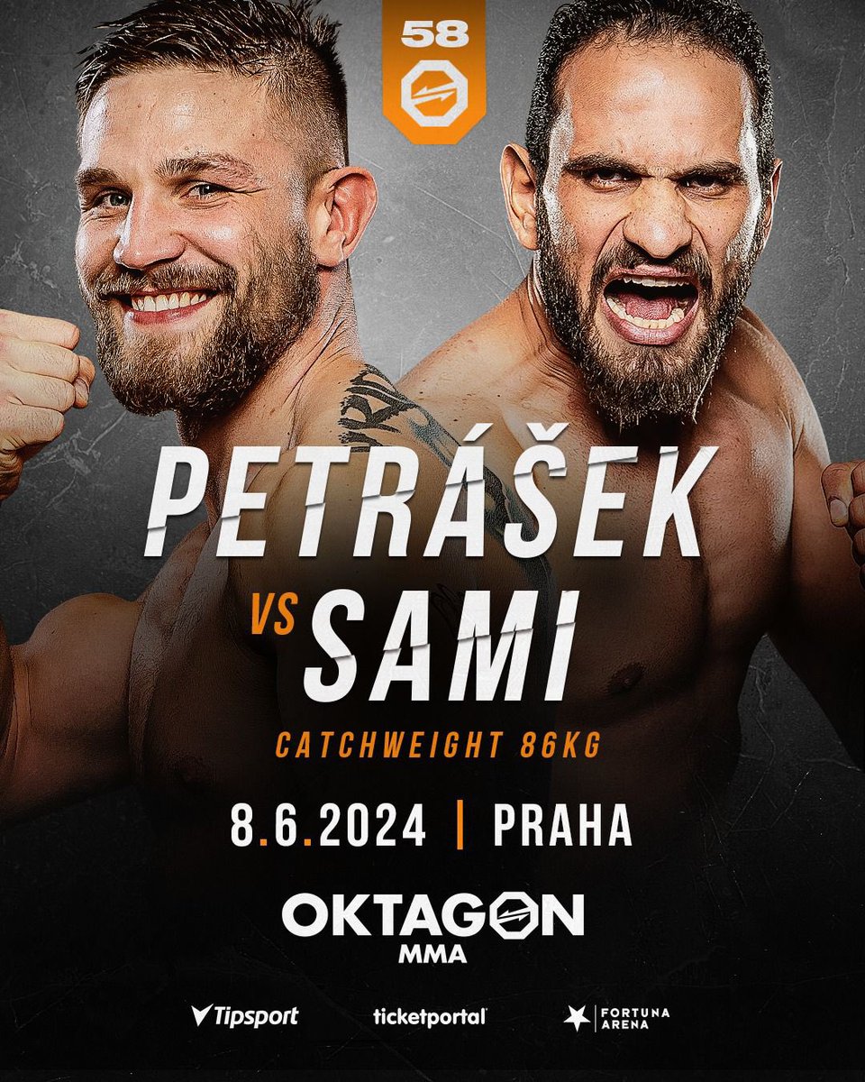 🚨 FIGHT ANNOUNCEMENT 🚨 Miloš Petrášek (12-7) 🇨🇿 returns for the first time in two years at the biggest Czech MMA event of all time against all action, Ahmed Sami (11-4, 1NC) 🇪🇬 at a 86kg/190lbs catchweight. Our HUGE show in Eden Stadium, Prague, OKTAGON 58, happens on June 8.