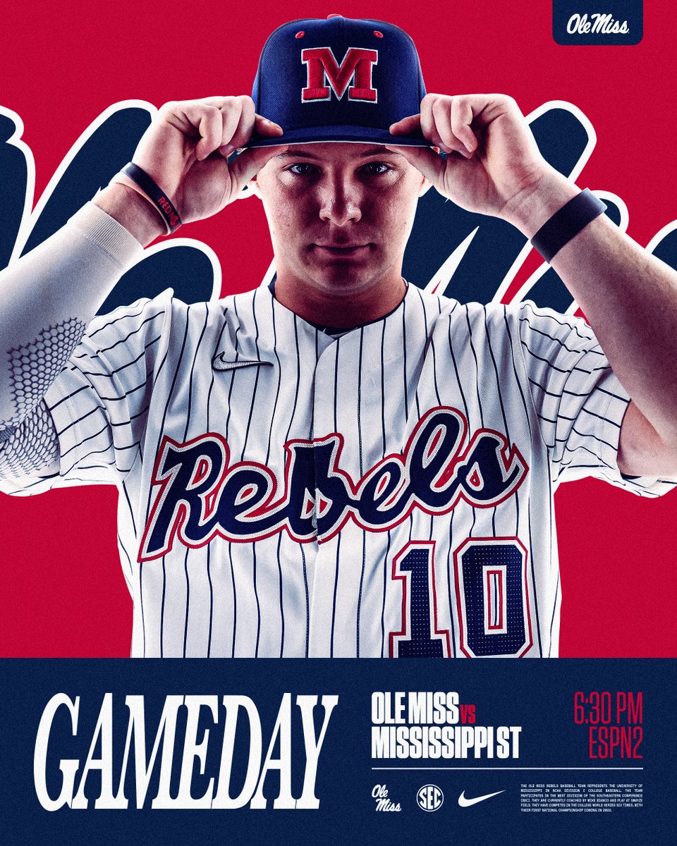 Battle for the Cup 🆚 Mississippi State 📍 Trustmark Park ⏰ 6:30 p.m. CT 📺 ESPN2 🖥️ rebs.us/3QpG0qy 📻 rebs.us/3QpFZTw 📊 rebs.us/4a6SRot