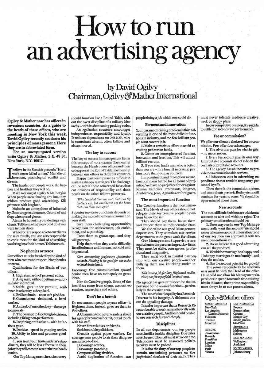 here's a classic from the OG for my agency bro followers