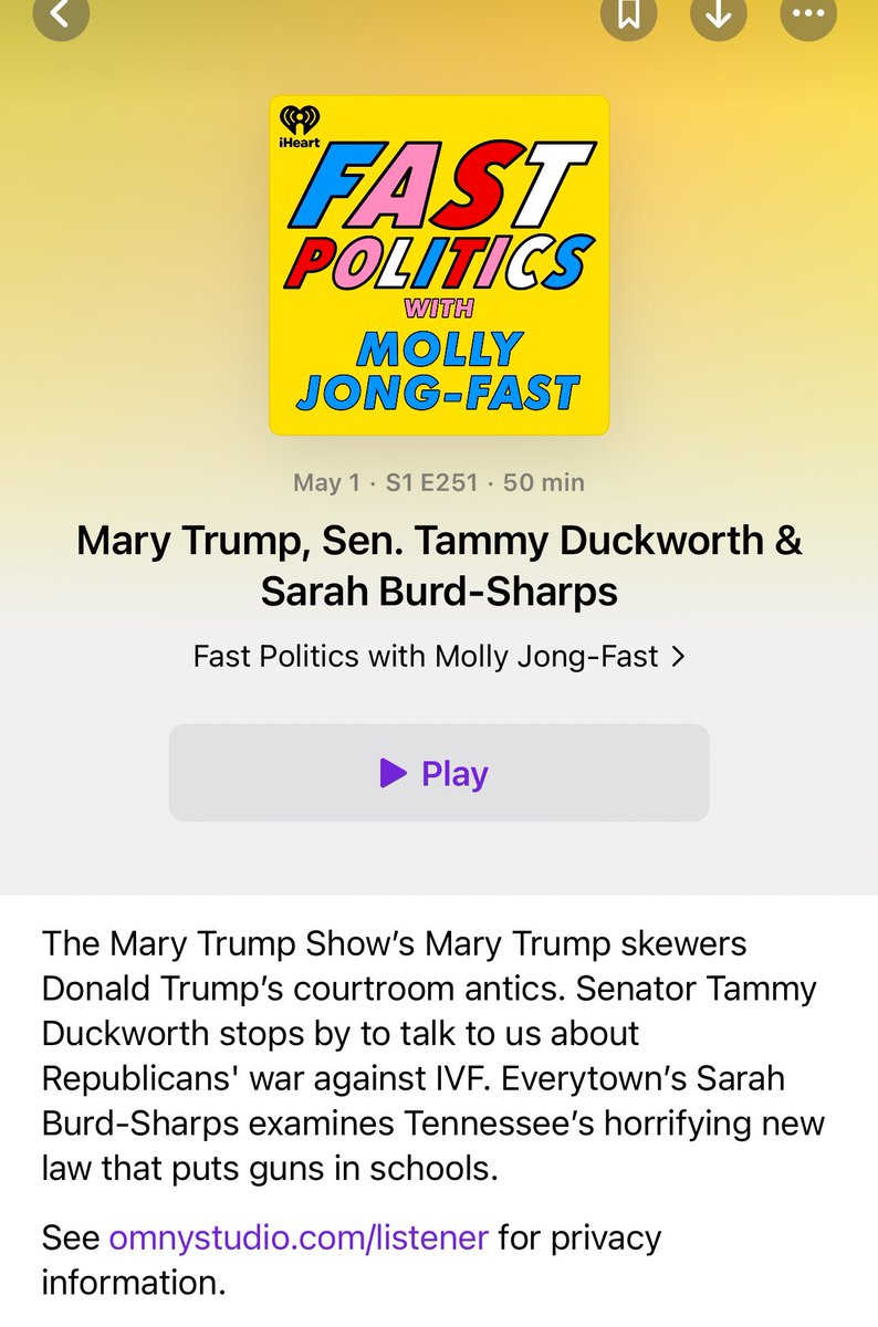 Come for @MaryLTrump and stay for @SenDuckworth podcasts.apple.com/us/podcast/fas…