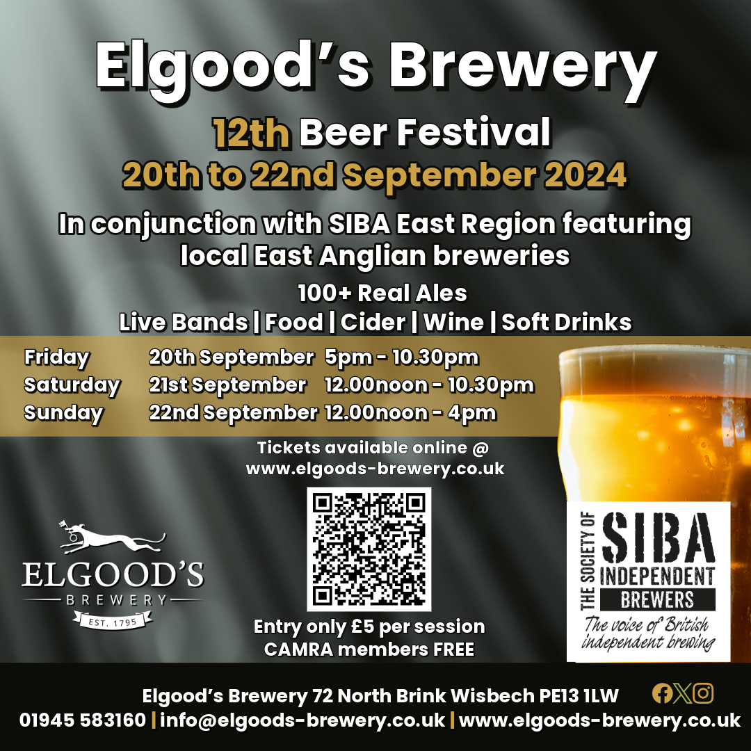 Mark your calendars! Our much-anticipated Beer Festival is coming back 20th – 22nd September! In conjunction with SIBA East Region, and with over 100 real ales, tickets now available to buy online elgoods-brewery.co.uk/product/beer-f… #elgoodsbrewery #ElgoodsBeerFest #CAMRA #SIBA