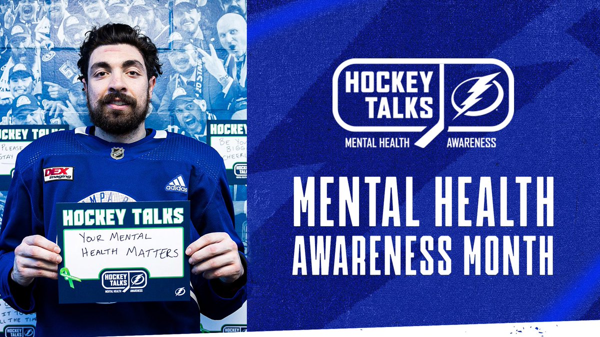 Today begins Mental Health Awareness Month. It’s important to always remember to take care of yourself, take care of those around you, and know that there are resources available if you need them. #TBLHockeyTalks