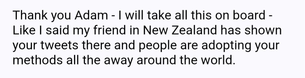 I got this email from someone who had asked for advice. It doesn't feel real to me that our little Twitter account is having such an impact.