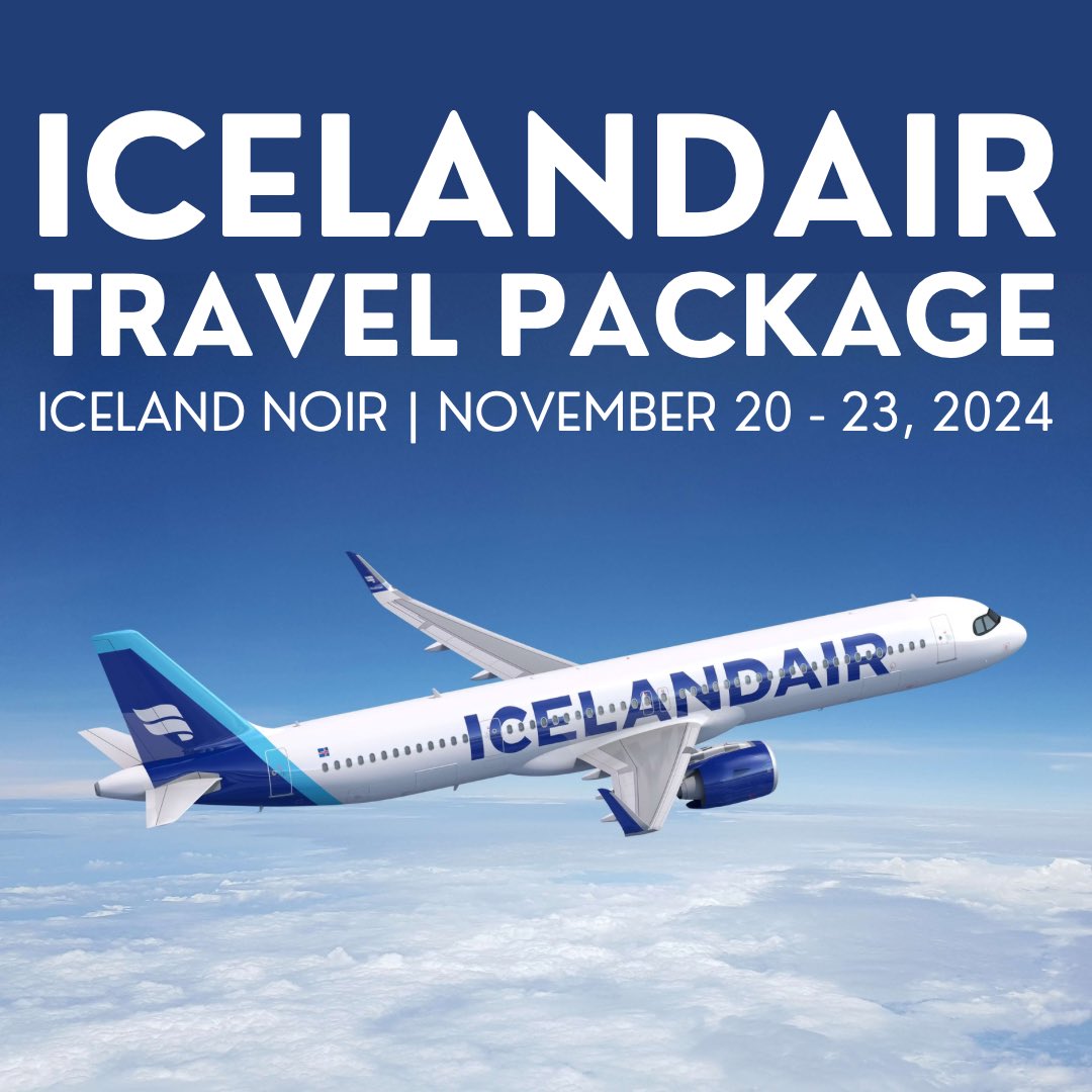 We are thrilled to partner with @Icelandair to offer a travel package for Iceland Noir 2024! More information here: icelandair.com/vacations/icel…