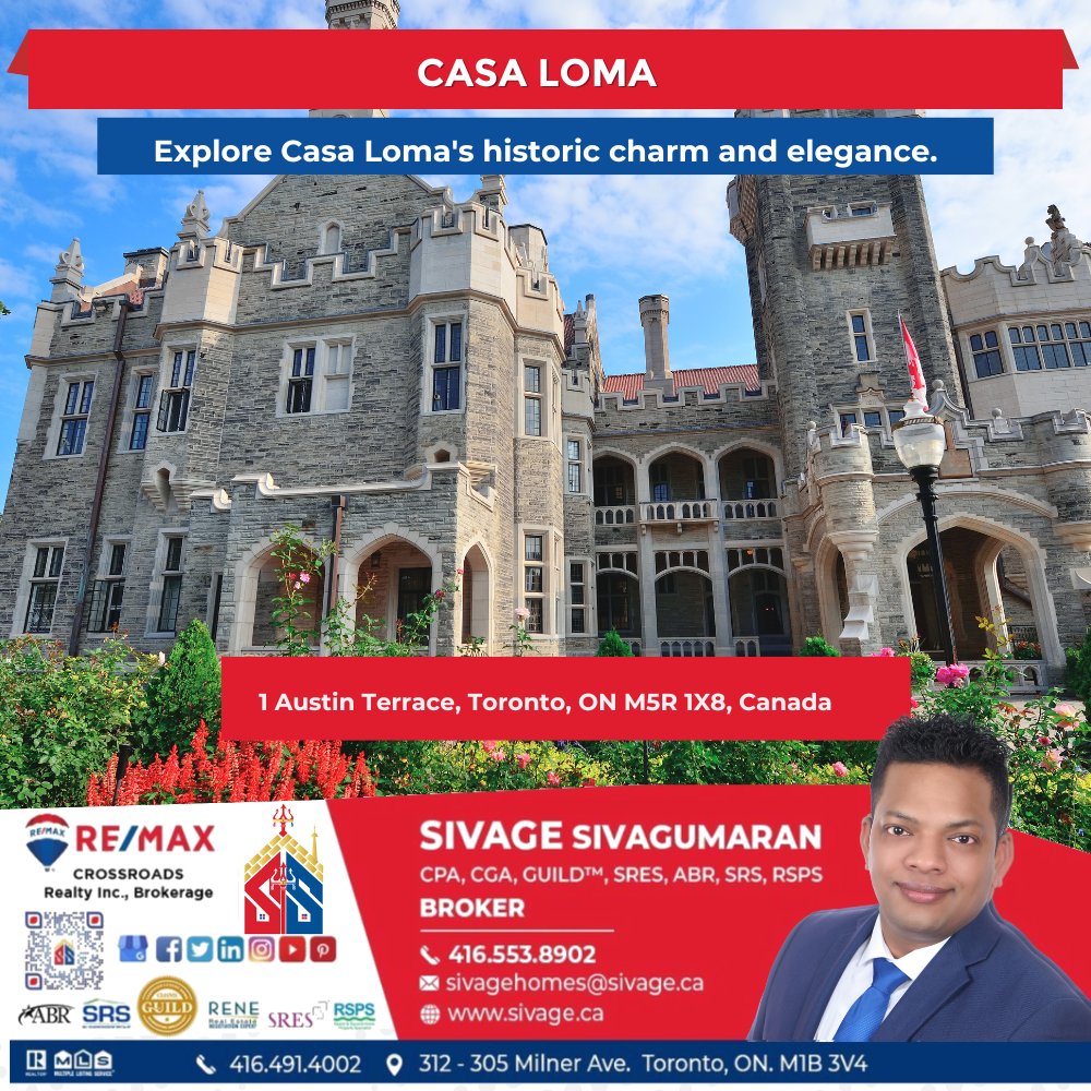 🏰 Step into a world of timeless elegance and historic charm at Casa Loma, Toronto's beloved castle on the hill! 🌟 Built in 1914, this architectural gem boasts three levels of opulent rooms adorned with intricate details. 🏛️

#homes #property #luxuryhomes #sellers #Audi