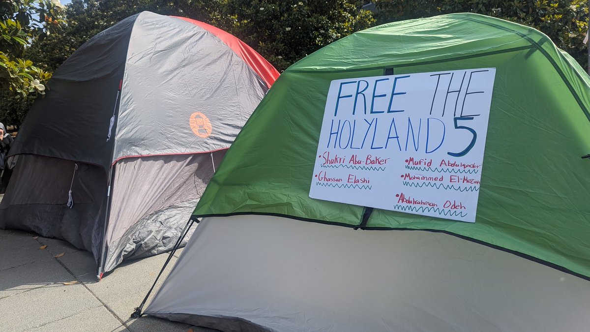 NOW: I'm at the Liberated Zone at UTD where students, some faculty, and local community members have joined the national movement of campus protests calling for universities to divest from companies with ties to Israel due to the occupation and war in Gaza.
