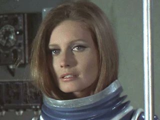 #MoonZeroTwo is a Hammer Film and like #TheGreenSlime it has James Bond connections. In this case, actress Catherine Schell who was one of the 'angels' in 1969's #OnHerMajestysSecretService. She was also in the 'Space 1999' TV Show.  #TCMParty