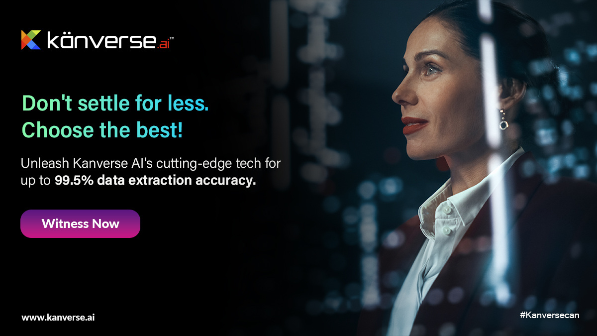 Experience the power of Kanverse AI engine that leverages the latest technologies to provide data extraction accuracy of up to 99.5% right out of the box. Don't settle for less when you can have the best!
hubs.la/Q02vwcb00
#IDP #ai #intelligentautomation #ocr #idp