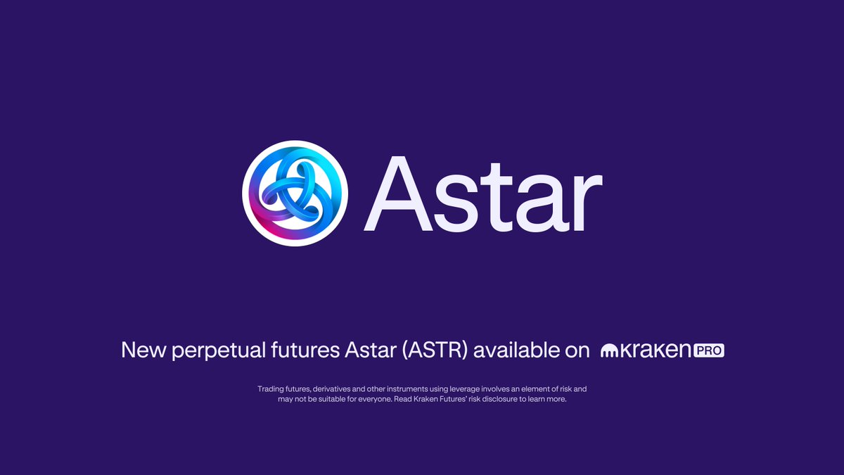 New perpetual live: $ASTR @AstarNetwork Explore futures in Kraken Pro ⬇️ krakenpro.app.link/bbxIdFYwdJb *Geo restrictions apply