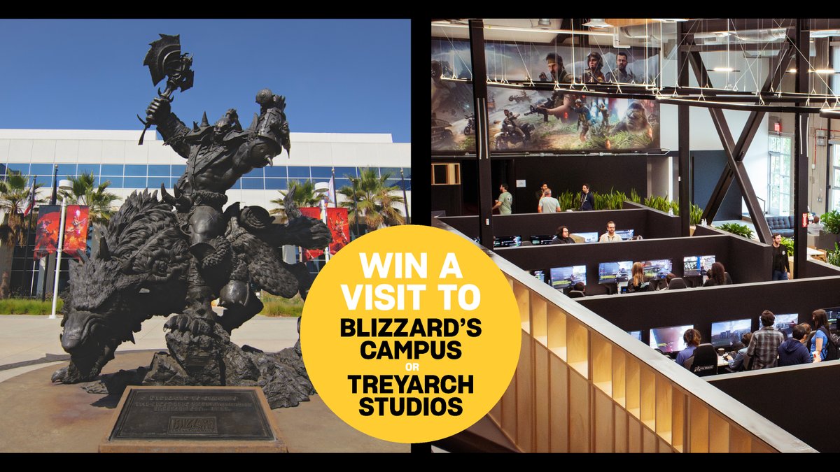 We are supporting @AbleGamers and their mission of making gaming more accessible to everyone.

Donate now for a chance to win an epic trip for two to Southern California to tour Treyarch Studios or Blizzard’s campus. 

Learn more: win.ablegamers.org