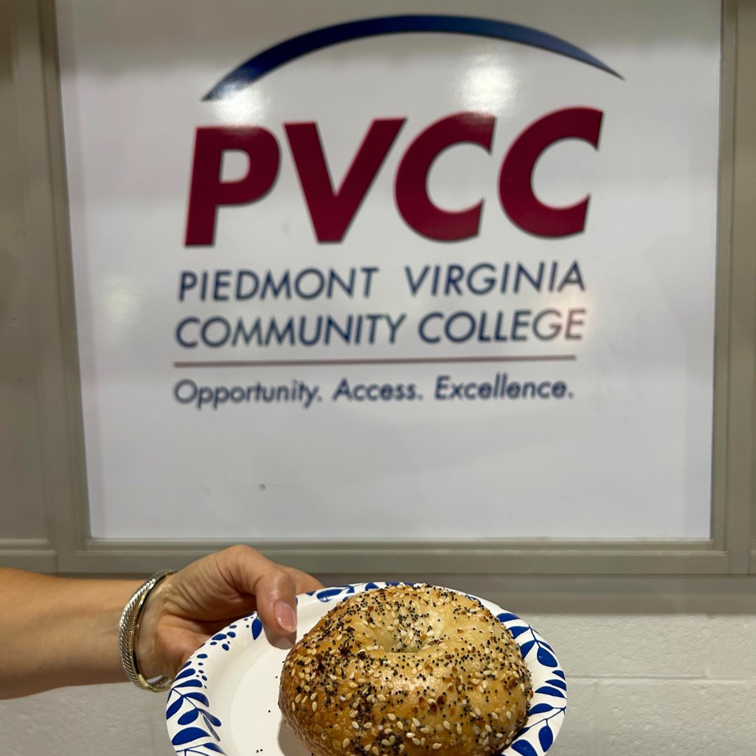 Bodo's Bagels during finals week at PVCC? Yes please! This morning students are enjoying brain-fueling carbs and coffee to get through exam week and ace those tests. PVCC has your back - and your stomach!