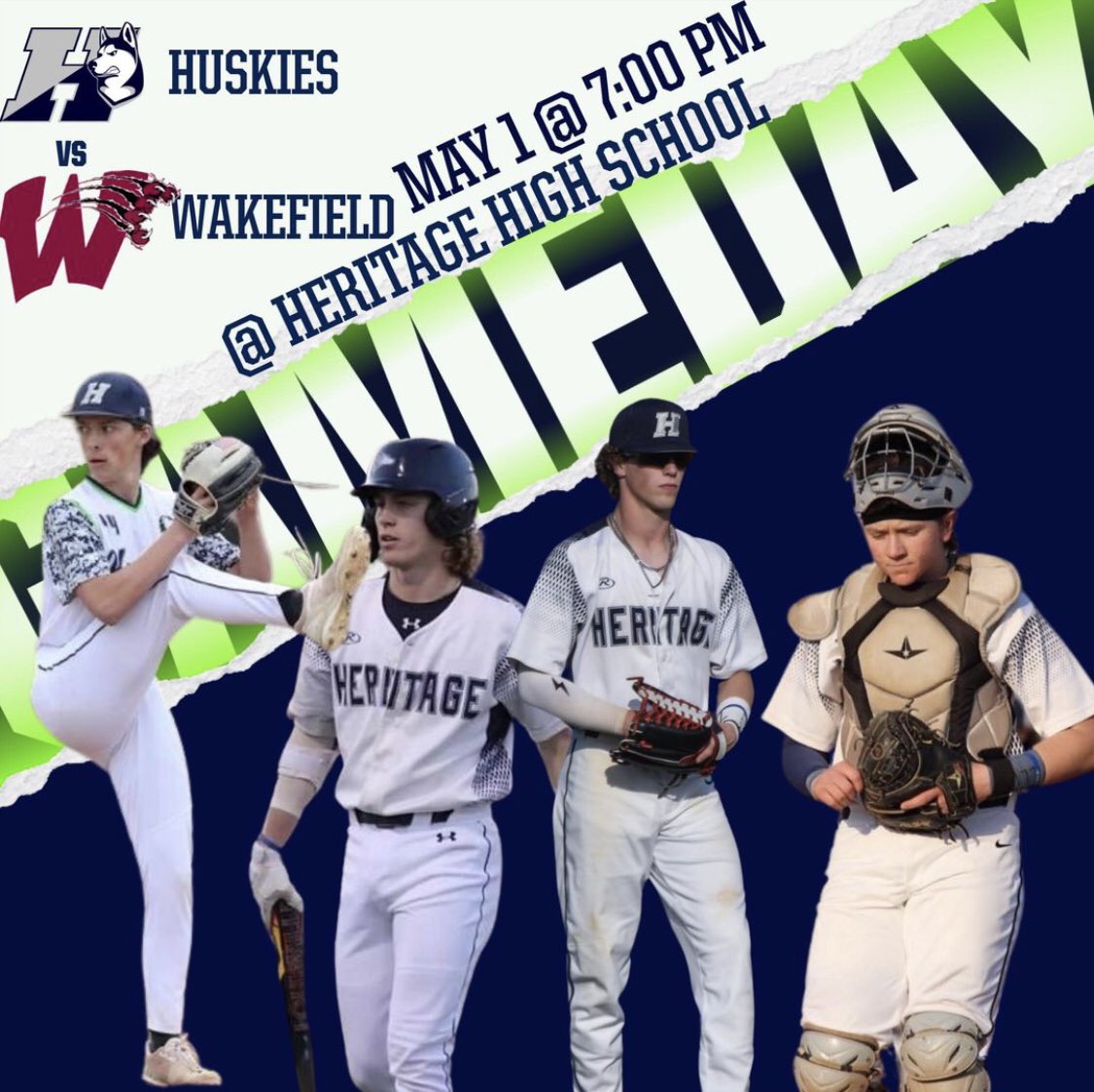 CONFERENCE TOURNEY GAMEDAY!! 🆚Wakefield 📍Home ⏰7PM ⚾️Leahy