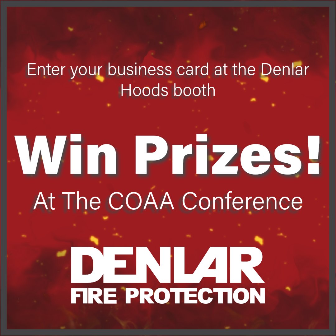Do you like to win? Stop by the Denlar booth at the @COAA show and drop your business card in the basket to be entered to win a prize! The winner will be drawn at the end of the day. Stop by the booth, learn and win! #win #firesafety #denlarhoods
