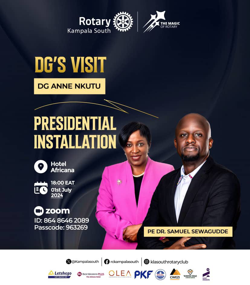 Join us as we celebrate a new chapter in leadership! Our Presidential Installation marks an exciting milestone, and we invite you to be a part of this historic moment of Kampala South! We look forward to seeing you! Please note ; it’s Free Fee Affair !!