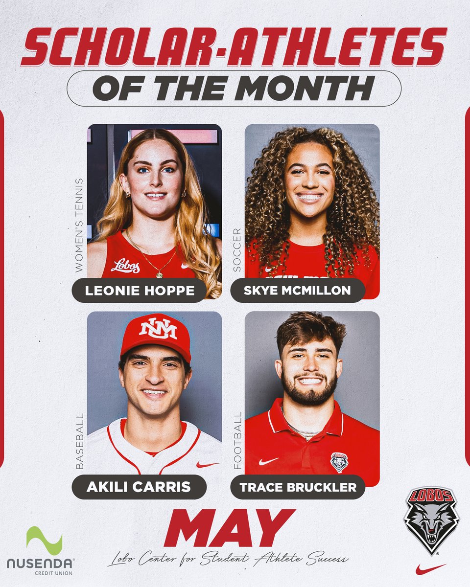 Congratulations to our scholar athletes of the month! Brought to you by @Nusendacu #GoLobos #thepowerofwe