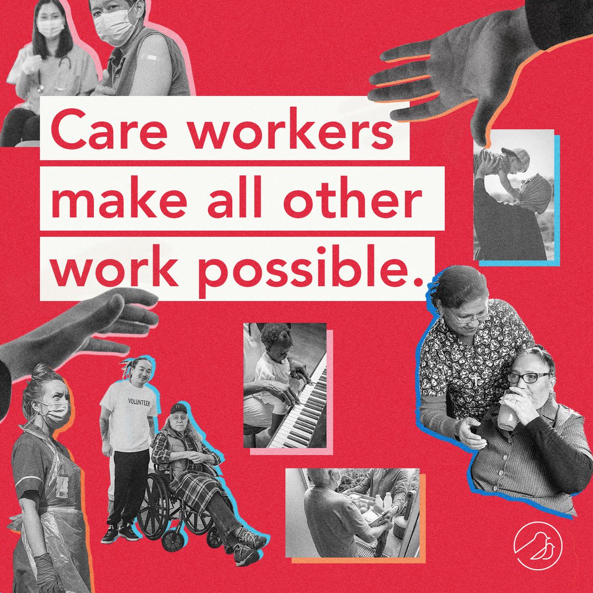 We all depend on care. But without care workers, we can't access it. We need to invest in care work and support care workers with good pay and benefits! This #InternationalWorkersDay, we're sending a big thank you to care workers, whose work makes all other work possible.