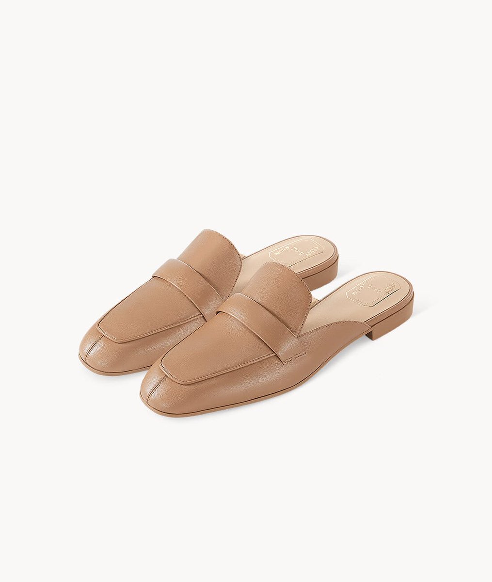 Slip into Hazelnut Mousse flats 🥿 - where comfort meets chic! Antimicrobial, cushioned, and anti-slip for your busy life. Elevate your look with ease! #ComfortInStyle #WomensHeels