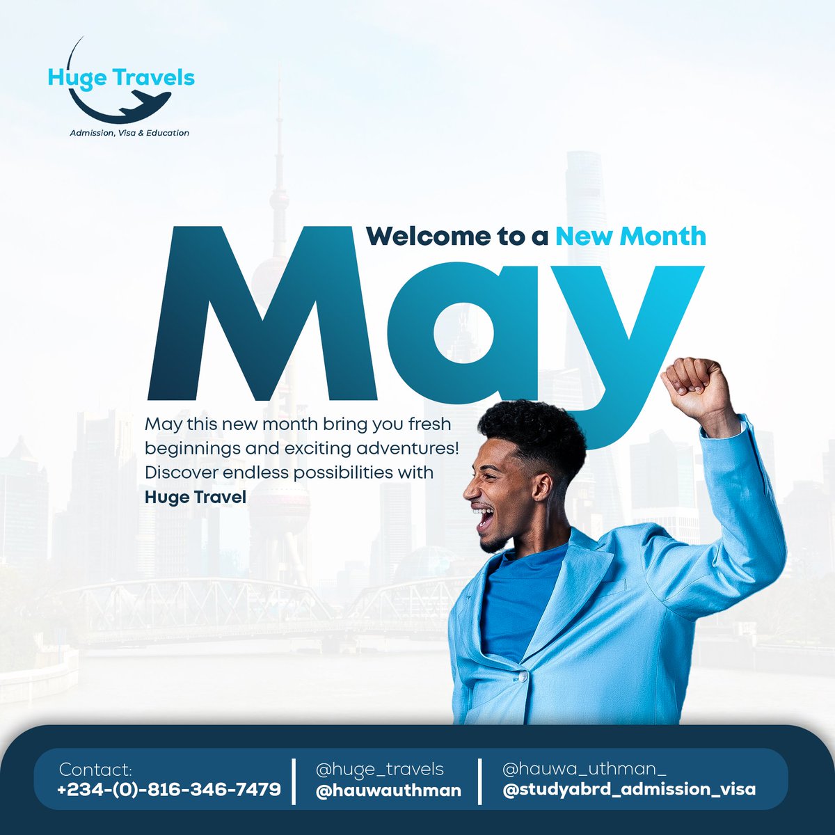 Happy New month from us to you

#huge_travels
#educationabroad
#travelagency