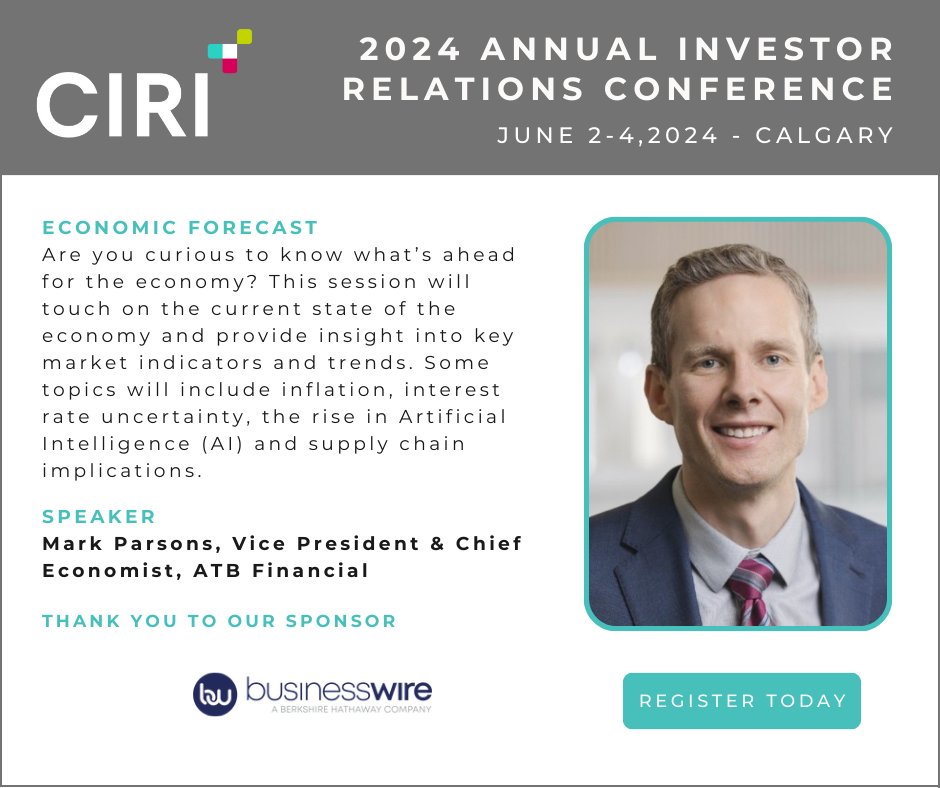 2024 AC Session: Economic Forecast. This session will touch on the current state of the economy and provide insight into key market indicators and trends. Thanks
@BusinessWire
. ciri.org/2024Conference…. #CIRI2024 #investorrelations