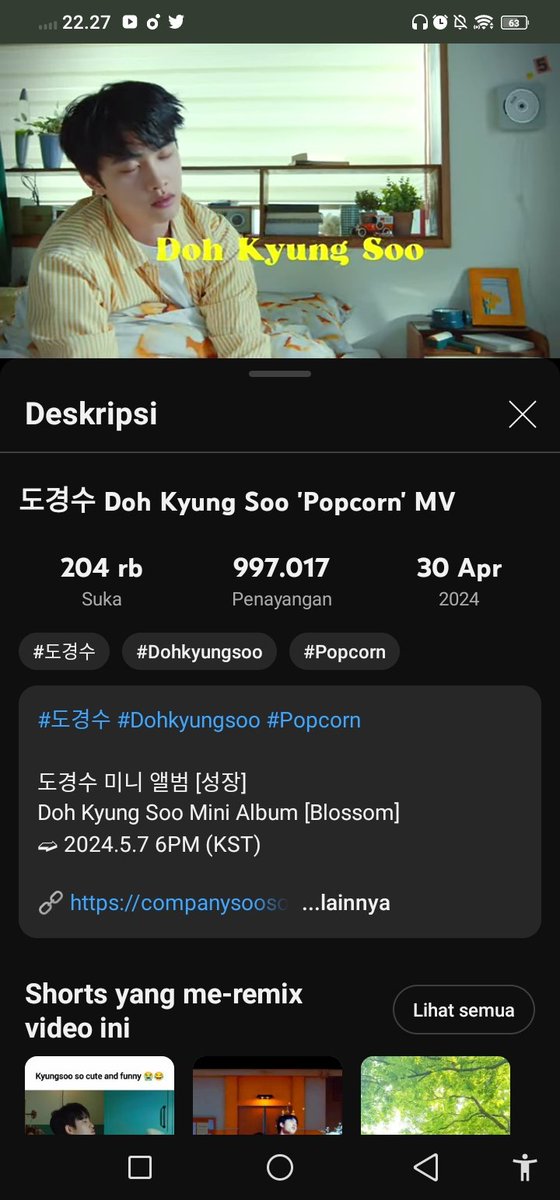 🍿 youtu.be/3AoruwUKQ3I?si…

Tag your moots and ask them to tag more!!!

Drop a screenshot of you watching the MV POPCORN 
@PYR286 @dkyungie12 @Fi_aulisoo
@chikyungsoo @bbykyungsooluv @squishyteddy12 @noxkks