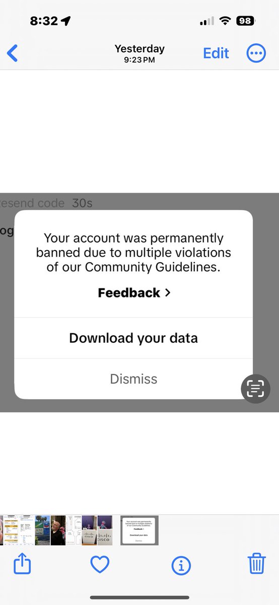 I’m sure I’ll never find out what I got perma-banned from <a href="/tiktok_us/">TikTok US</a> You’ll just have to check me out on <a href="/YouTube/">YouTube</a> 🥲