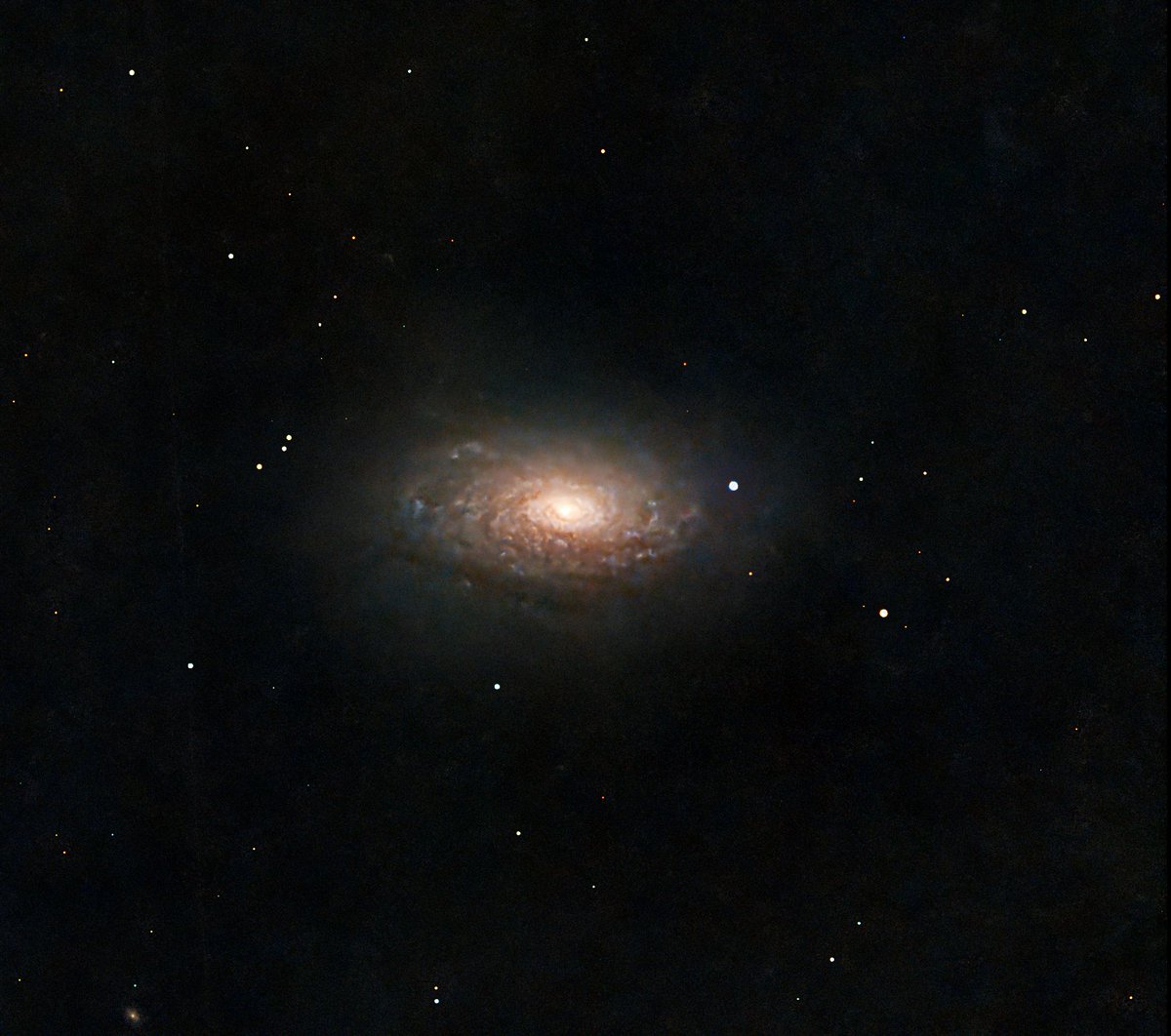 M63 - 29.3 million light years away with about 400 billion stars. Data from 2020 Celestron C6 and ASI294 MC Pro. #Astrophotography