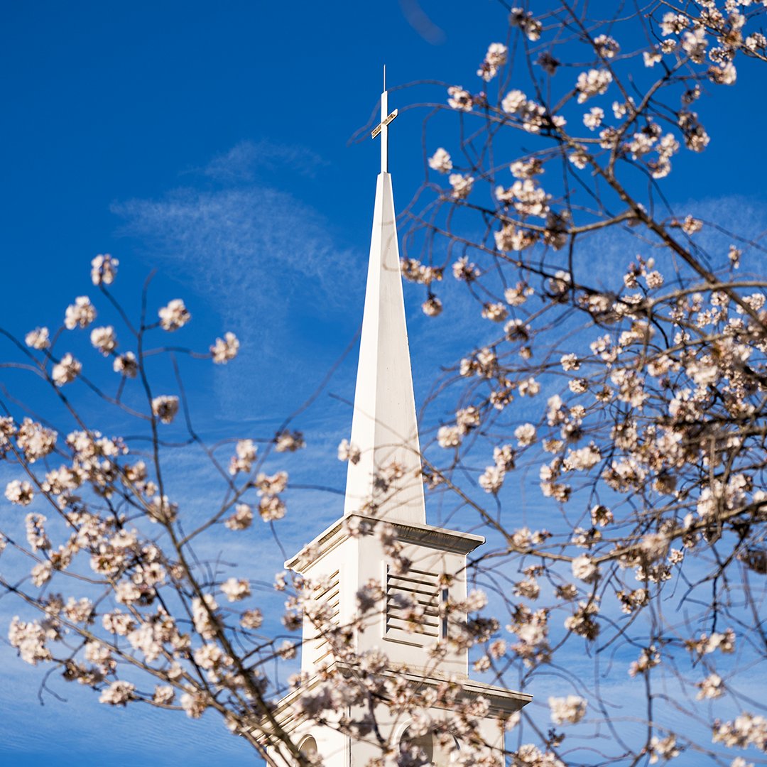 #verseoftheday For I know that my Redeemer lives, and at the last he will stand upon the earth. - Job 19:25 #spring #campus #beauty #chapel #libertyuniversity #libertyuonline