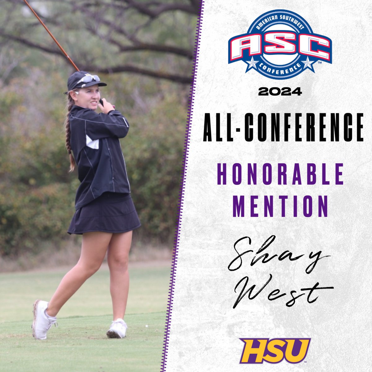 Congrats to Shay West on being named ASC Honorable Mention 🤠