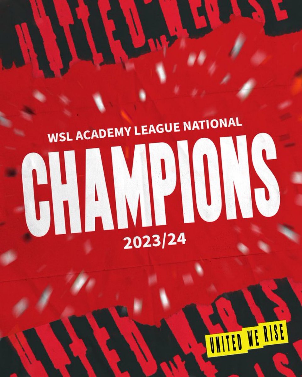 Congratulations to #MUWomen U21’s on winning the WSL Academy League National title! 🙌🏼🔴