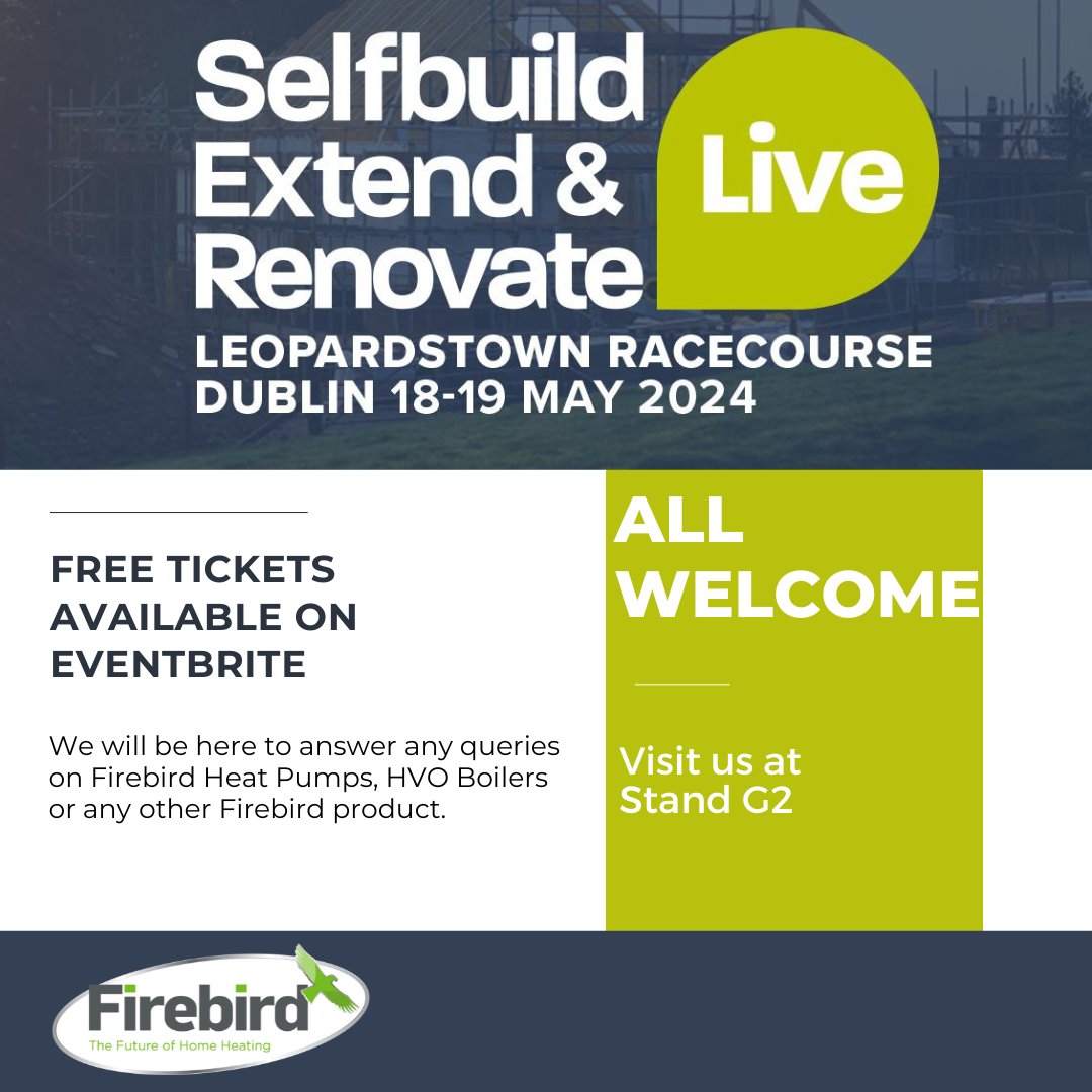 We are delighted to announce we will be at Selfbuild Dublin this year, where we'll be focusing on heating solutions for retrofit and new builds!  📍Leopardstown Racecourse 📅 18th & 19th May 🏢 Stand G2 🎟️Register for your free tickets here:eventbrite.co.uk/e/selfbuild-ex…