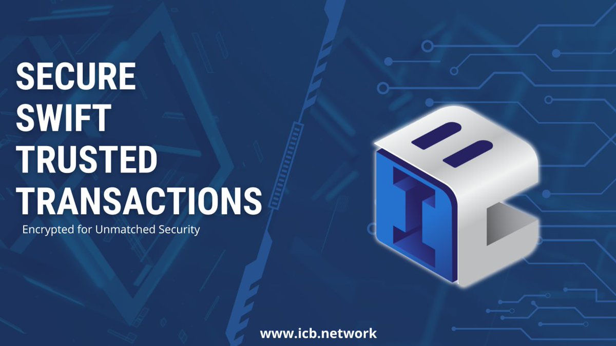 🔒 Elevate your security standards with #ICBNETWORK! 💼🔐 Experience seamless transactions fortified by cutting-edge encryption, ensuring every interaction is trustworthy and swift.

🌿Join us at linktr.ee/icbnetwork and pioneer the future of blockchain technology—one built on…