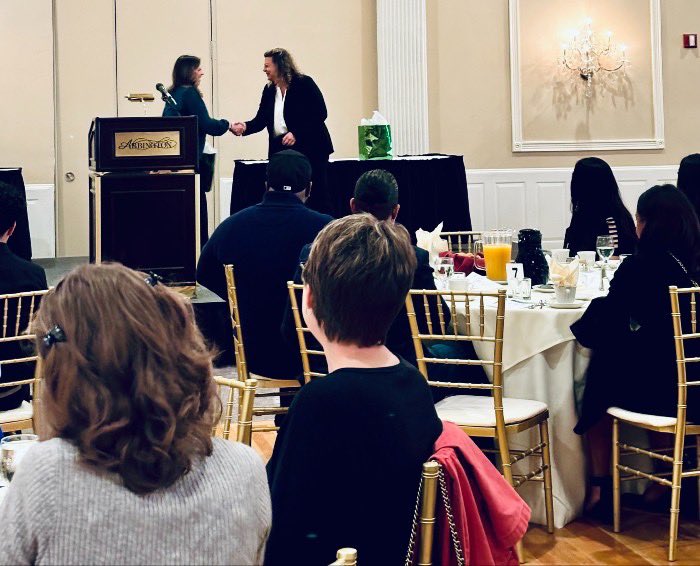 At the @ilprincipals DuPage Region recognition breakfast, Glenbard South Principal Jessica Santee was presented with the IPA DuPage Region High School Principal of the Year award. Congratulations on this well-deserved honor.