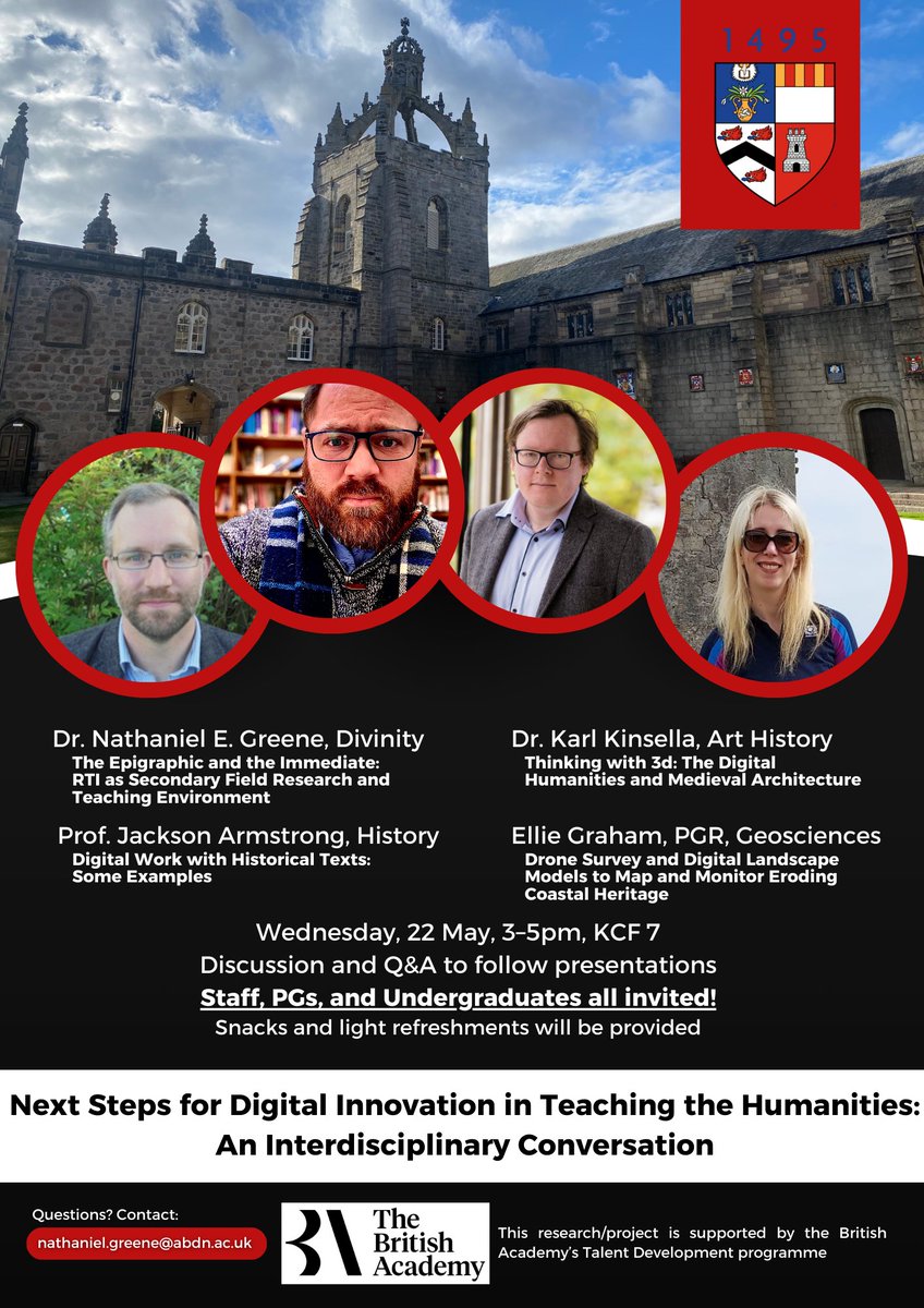 🚨🚨🚨Mark your calendars! 🚨🚨🚨 Join us from 3–5p on Wed 22 May for the first of four workshops on innovations in research-driven teaching in the #DigitalHumanities. (There will be lots of cool pictures!) #DH #Humanities