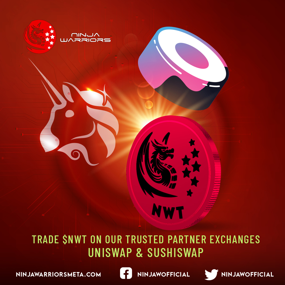 🚨 Exciting News:
$NWT token is now listed on @Uniswap and @SushiSwap
You can start trading $NWT now on these trusted exchanges using the links below.

Uniswap: app.uniswap.org/swap?inputCurr…

SushiSwap: sushi.com/swap?chainId=1…

#newlistings #NFT #crypto #Fitness #Health #M2E #Bitcoin