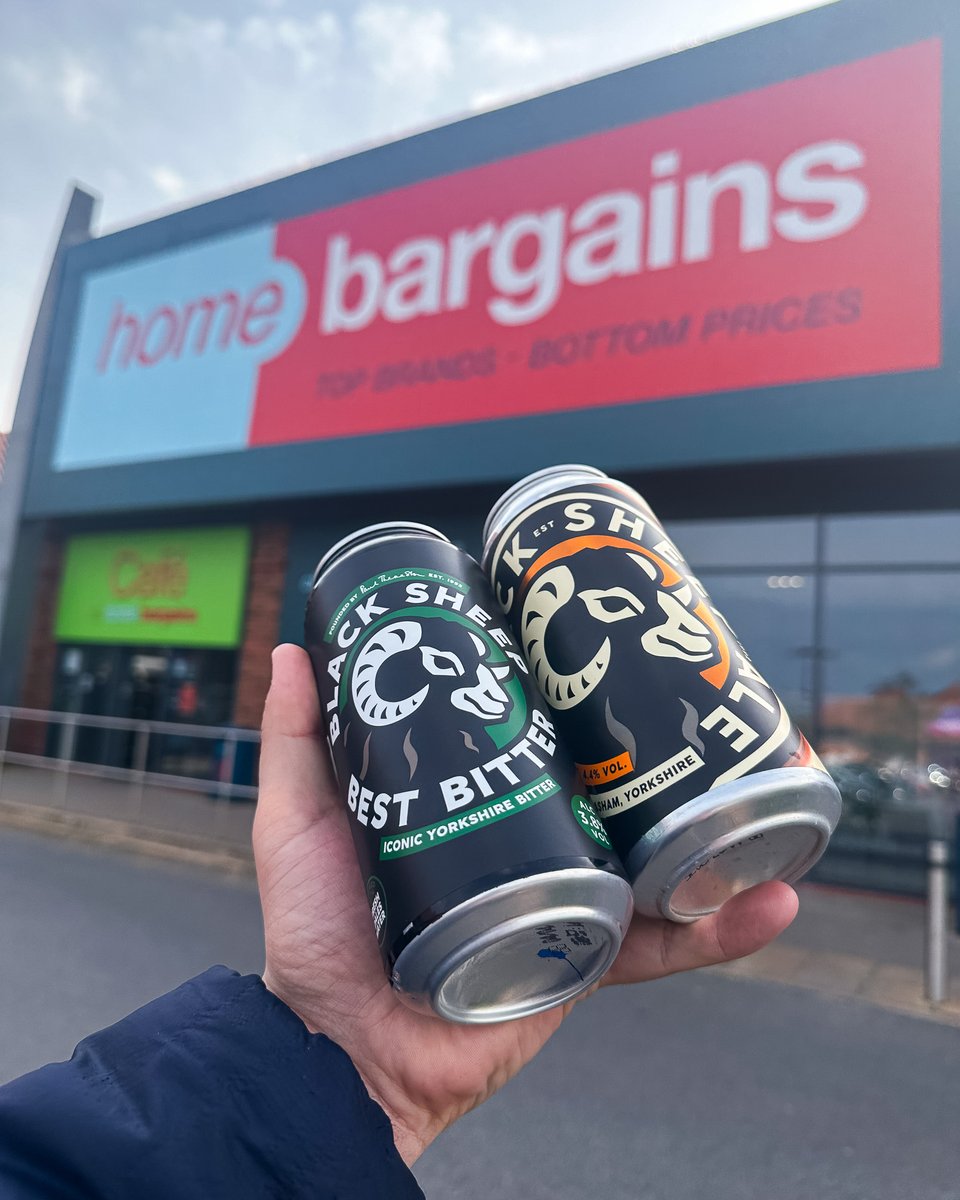 Black Sheep Ale and Best Bitter cans have hit @homebargains shelves nationwide this week!

Two Yorkshire icons available up and down the country!