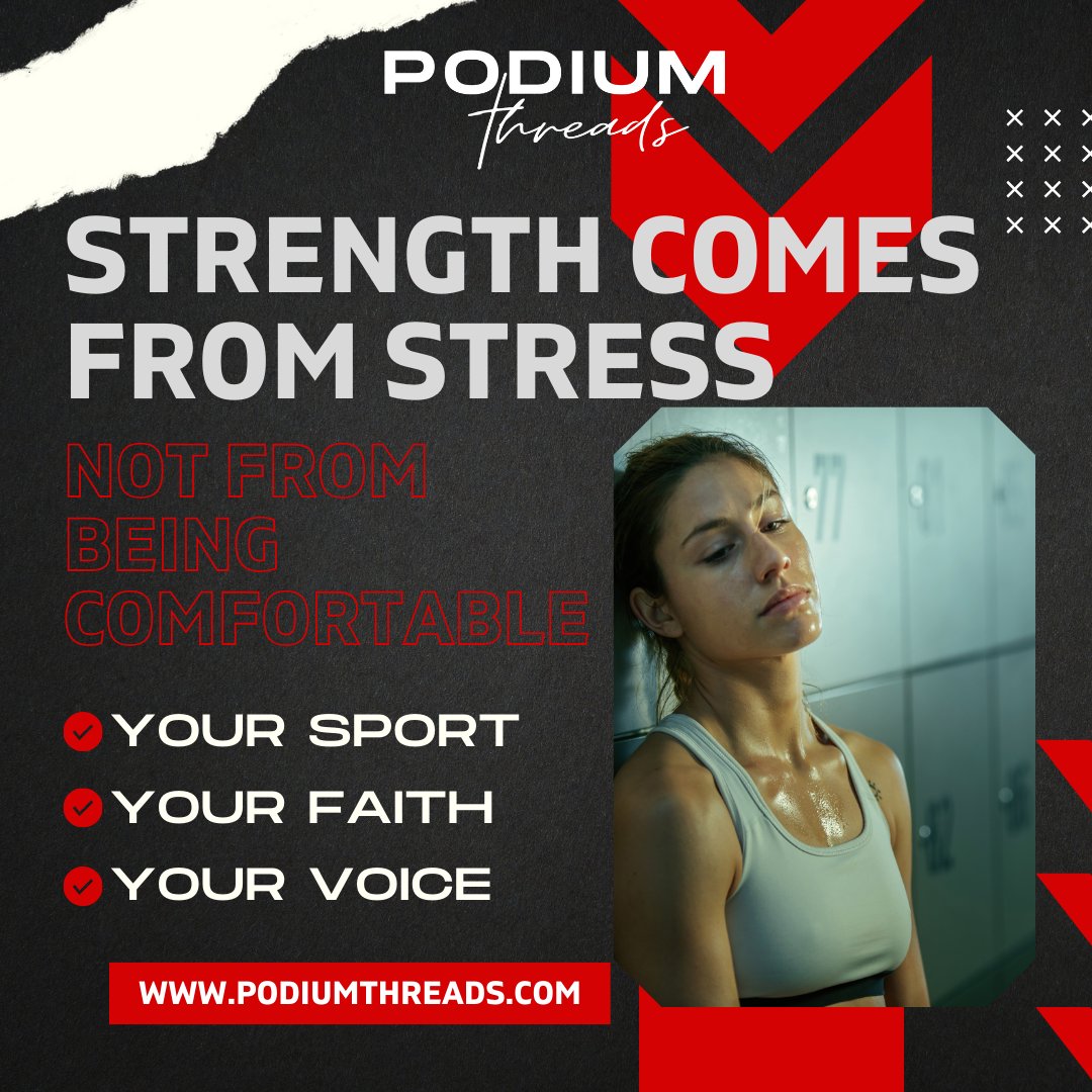 podiumthreads's tweet image. Strength comes from stress, NOT from being comfortable.

Your Sport - Your Faith - Your Voice

podiumthreads.com