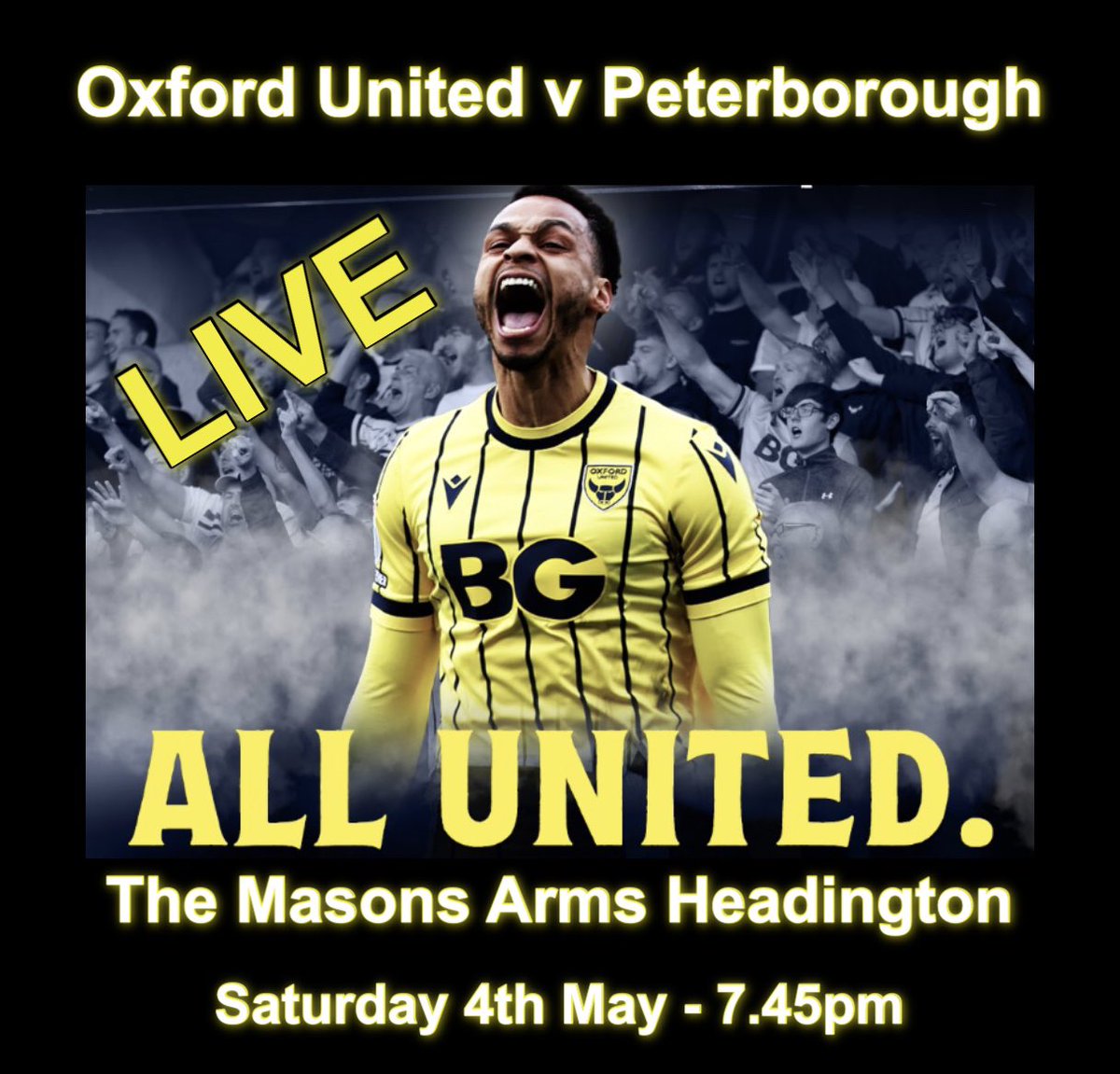 If you missed the tickets both legs will be Live @TheMasonsArmsHQ #oufc #headington #oxford