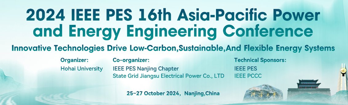 🔊 Now Accepting! Papers for 2024 Asia Pacific Power and Energy Engineering Conference (APPEEC), submissions are due 31 August 2024. Learn more & submit: bit.ly/3Wi1R79 #ieeepes #APPEEC #callforpapers #powerengineering #electricalengineering