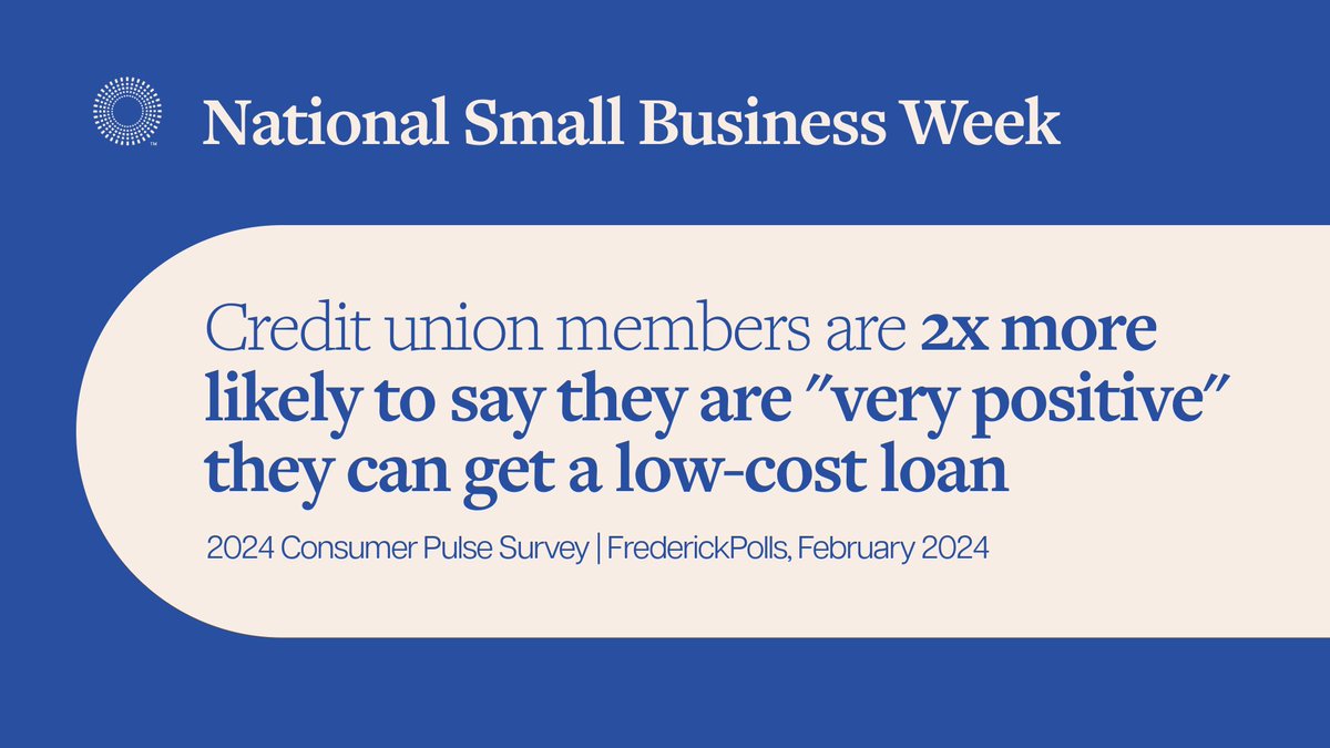 #CreditUnions ensure small businesses have access to resources they need to succeed. A great example of the #CUDifference at work! #NationalSmallBusinessWeek