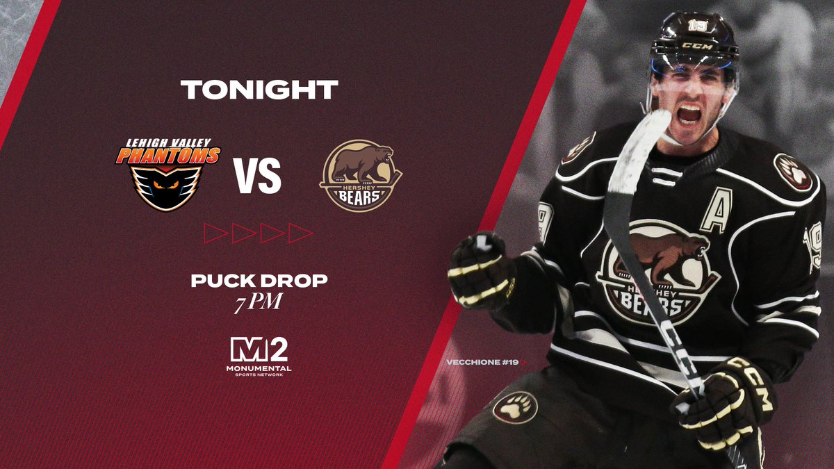 The quest for a #CalderCup repeat begins TONIGHT! 🙌 Watch @TheHersheyBears at 7:00 pm on MNMT 2 in Game 1 of playoff action! #RepeatTheRoar