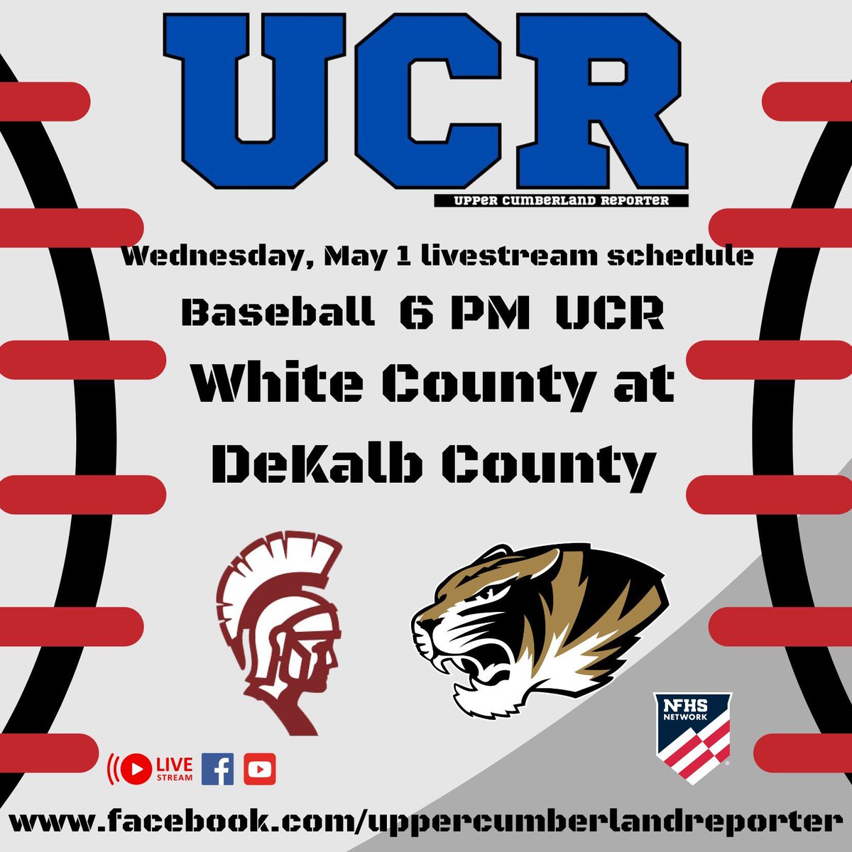 Join us tonight for the first game of the District 7-3A baseball tournament as White County travels to DeKalb County! ⚾