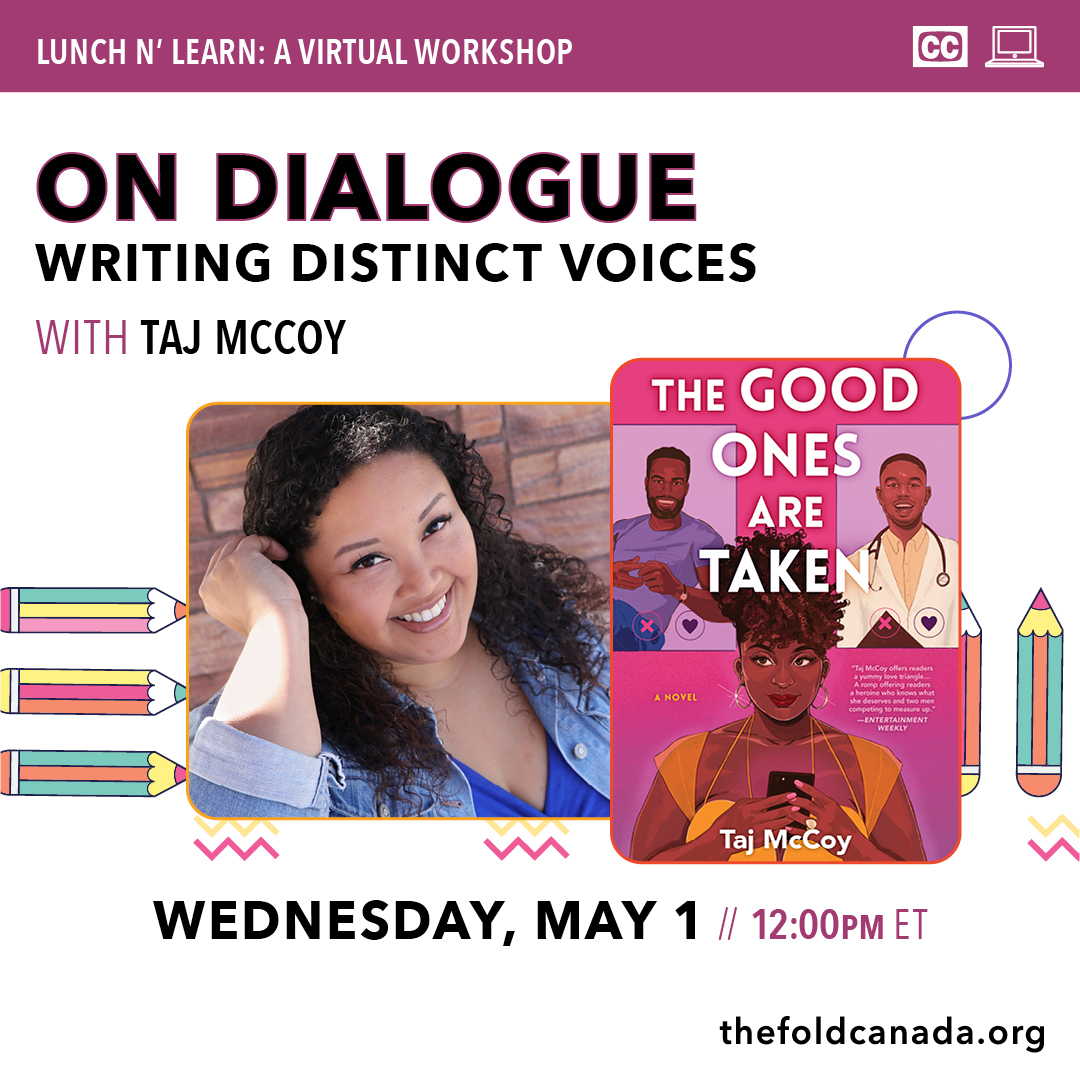 It's another...Lunch 'n Learn! You better prep a charcuterie board for this one, because Taj McCoy will be taking us through all the elements that help build full and complex characters by enhancing their voices through dialogue! #FOLD2024 fold2024.vfairs.com